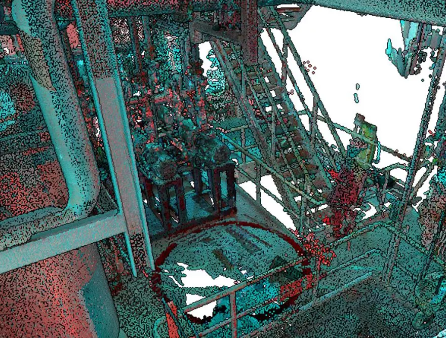 Industrial plant laser scan-3D-Plant-Survey using HDS