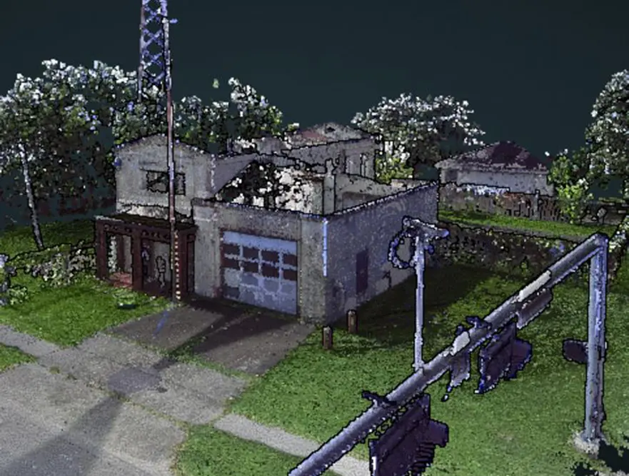 Fire Station As-Built for the historic building located at 6302Lyons Avenue, Houston. This as-built survey is done using 3D Laser Scanning Equipment-precise